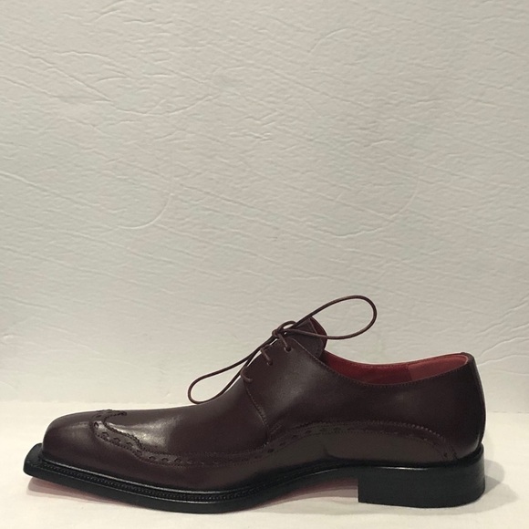 Emilio Franco shoes Italian leather burgundy - Picture 4 of 7